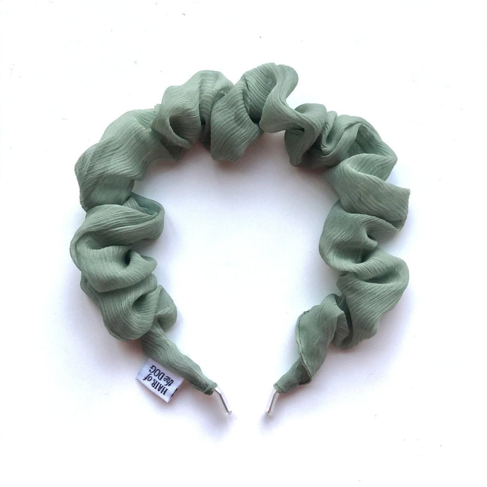 BNWT Silk Chiffon Sage Green Hairband